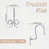 12Pcs Iron with Zinc Alloy Shower Curtain Hook FIND-SP0005-76P-2