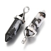 Natural Gemstone Double Terminated Pointed Pendants X-G-F295-04E-2