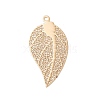 Rack Plating Brass Filigree Pendants KKC-K001-01KCG-2