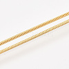 Brass Round Snake Chain Necklace Making MAK-T006-11B-G-3