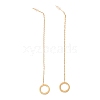 Long Chain with Open Ring Dangle Stud Earrings EJEW-A067-10G-4