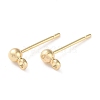 Rack Plating Brass Stud Earring Settings KK-F090-16LG-01-1