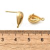 Teardrop Brass Micro Pave Cubic Zirconia Stud Earrings Finding KK-B131-03G-2