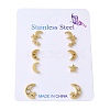 304 Stainless Steel Earring Sets EJEW-S248-05C-G-2