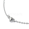 Natural Rose Quartz Nugget Pendant Necklace with 304 Stainless Steel Chains NJEW-JN04385-03-3