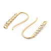 Brass Micro Pave Clear Cubic Zirconia Earring Hooks KK-G516-06G-2