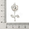 Brass Micro Pave Clear Cubic Zirconia Pendants KK-B096-03P-3