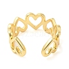 Rack Plating Brass Open Cuff Ring  for Women RJEW-Q770-30G-2