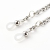 304 Stainless Steel Figaro Chains Eyeglasses Chains AJEW-EH00348-01-5