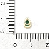 Teardrop Brass Micro Pave Cubic Zirconia Cabochons KK-P345-13G-B07-3