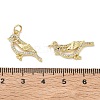 Brass Micro Pave Clear Cubic Zirconia Pendants KK-T085-21A-G-3