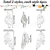 SUNNYCLUE 12Pcs 2 Style 201 Stainless Steel Pendants STAS-SC0006-46-2