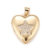 Brass Micro Pave Cubic Zirconia Locket Pendants KK-A161-46G-1