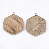 Natural Picture Jasper Pendants G-T112-19D-2