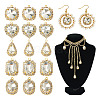 30Pcs 5 Styles Crystal Glass Rhinestone Pendants RB-TA0001-09-1