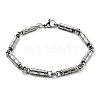 304 Stainless Steel Column Link Chain Bracelet BJEW-Z023-15P-1