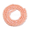 Electroplate Opaque Solid Color Glass Beads Strands EGLA-A044-P1mm-L33-3