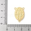 Brass Virgin Miraculous Medal Oval Chandelier Component Links KK-P294-03G-3