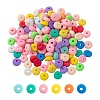 4 Colors Handmade Polymer Clay Beads Strands CLAY-FS0001-06-1