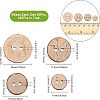 CHGCRAFT 240Pcs 4 Styles 2-Hole Flat Round Coconut Buttons BUTT-CA0001-10-2