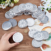   24pcs 6 style  Aluminium Hollow Candle Canister Lids AJEW-PH0004-79-3