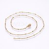 Vacuum Plating 304 Stainless Steel Cable Chains Necklaces X-MAK-L015-41G-2