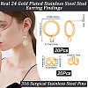 20Pcs 304 Stainless Steel Ring Stud Earring Findings STAS-BBC0005-22G-2