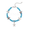 4Pcs Ocean Series Zinc Alloy Charm Bracelets BJEW-JB11899-3