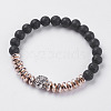 Synthetic Hematite Stretch Bracelets BJEW-I241-19B-1