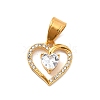 304 Stainless Steel Crystal Rhinestone Pendants STAS-K243-42G-1