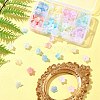 120Pcs 8 Colors UV Plating Iridescent Acrylic Bead Caps OACR-FS0001-64-3