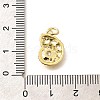 Brass Micro Pave Clear Cubic Zirconia Pendants KK-Q040-08G-3