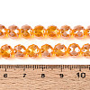 AB Color Plated Transparent Glass Round Beads Strands EGLA-T029-8mm-12T-12-4