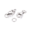 Anti-Tarnish 925 Sterling Silver Lobster Claw Clasps STER-N016-38P-2