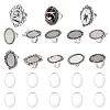 SUNNYCLUE DIY Blank Dome Finger Rings Making Kit DIY-SC0022-19-1