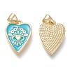 Brass Enamel Pendants LS-ZIRC-F116-10B-G-2
