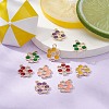 20Pcs 5 Colors Alloy Enamel Pendants ENAM-YW0002-83-5