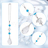Glass Teardrop Pendant Decoratoins HJEW-AB00620-5