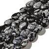 Natural Snowflake Obsidian Beads Strands G-I377-A28-2