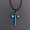 Luminous Alloy Skull Cross Pendant Necklaces PW-WG07A1D-02-1