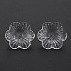 Flower Transparent Acrylic Bead Caps X-OACR-T003-19-3