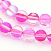 Round Synthetic Moonstone Beads Strands G-M210-8mm-08-1