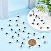 300Pcs CCB Plastic European Beads CCB-DC0001-21-4