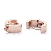 Ion Plating(IP) 304 Stainless Steel Huggie Hoop Earrings Findings STAS-I167-01C-RG-2