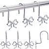 12Pcs Iron with Zinc Alloy Shower Curtain Hook FIND-SP0005-76P-1