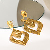 304 Stainless Steel Rhinestone Stud Dangle Earrings WG70B51-01-3