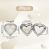   20Pcs 304 Stainless Steel Locket Pendants STAS-PH0005-68-2