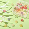 60Pcs 12 Colors Transparent Spray Painted Glass Beads GLAA-CJ0001-85-4