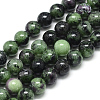 Natural Ruby in Zoisite Beads Strands G-S150-04-8mm-1