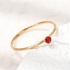 304 Stainless Steel Rhinestone Finger Rings for Women SA-CBAB767-26C-G-2